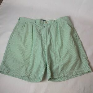 Vintage Polo Golf Ralph Lauren Green White Seersucker Men’s Sz 38 Classic Shorts
